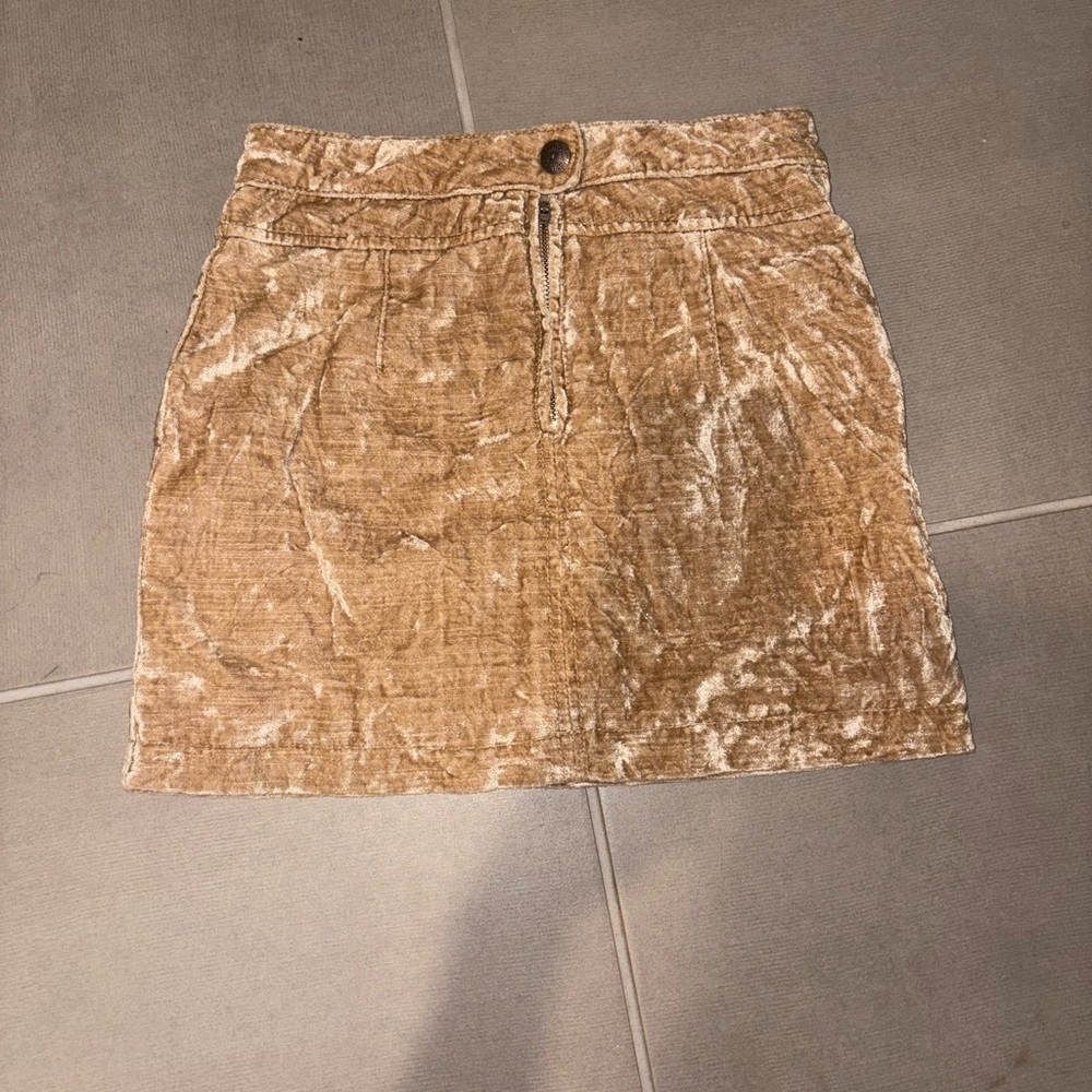Tan Mini Pencil Skirt